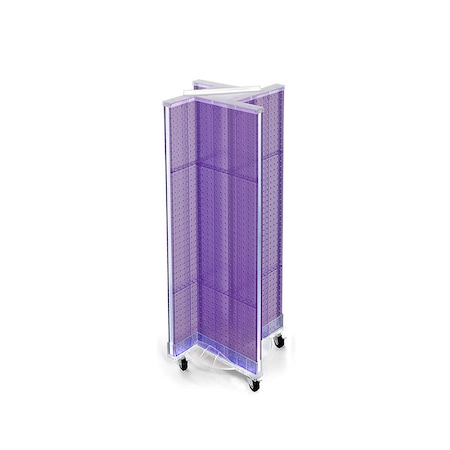 Azar Displays Pinwheel Pegboard Floor Display on Revolving Base. Spinner Rack Stand. 700444-PUR